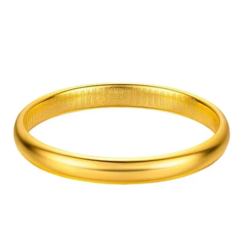 爆款金色饰品手镯 莲花心经手镯经典百搭古法工艺