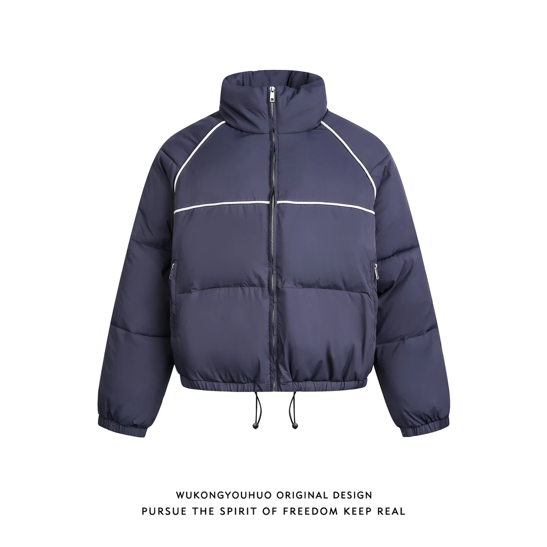 悟空有货潮牌美式加厚短款立领棉服男女冬季宽松情侣保暖百搭棉衣