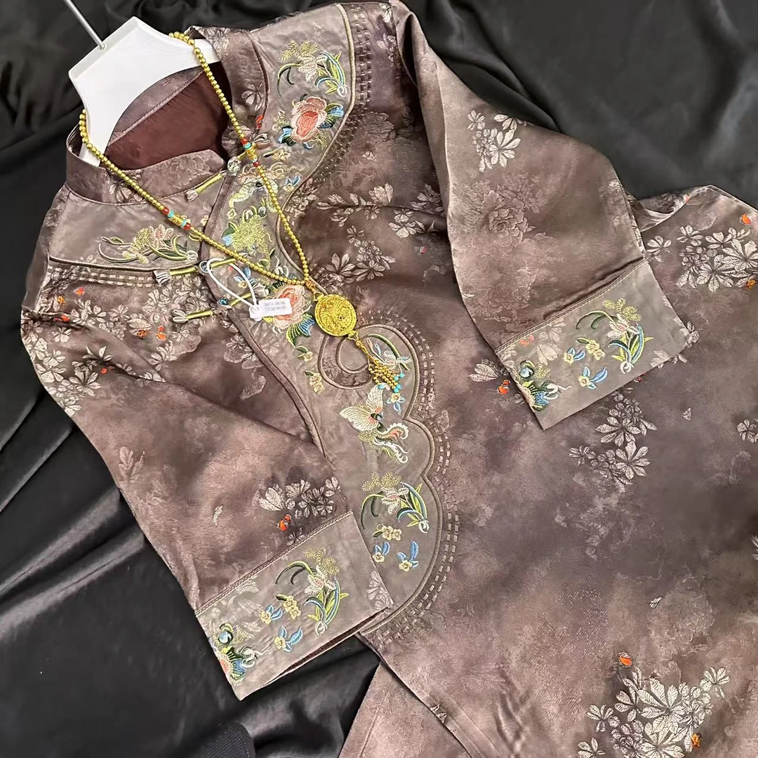 0328-常熟新中式夏季新款老料气质百搭重磅显瘦连衣裙