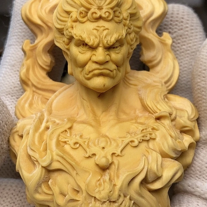 木黄杨木不动明王8公分