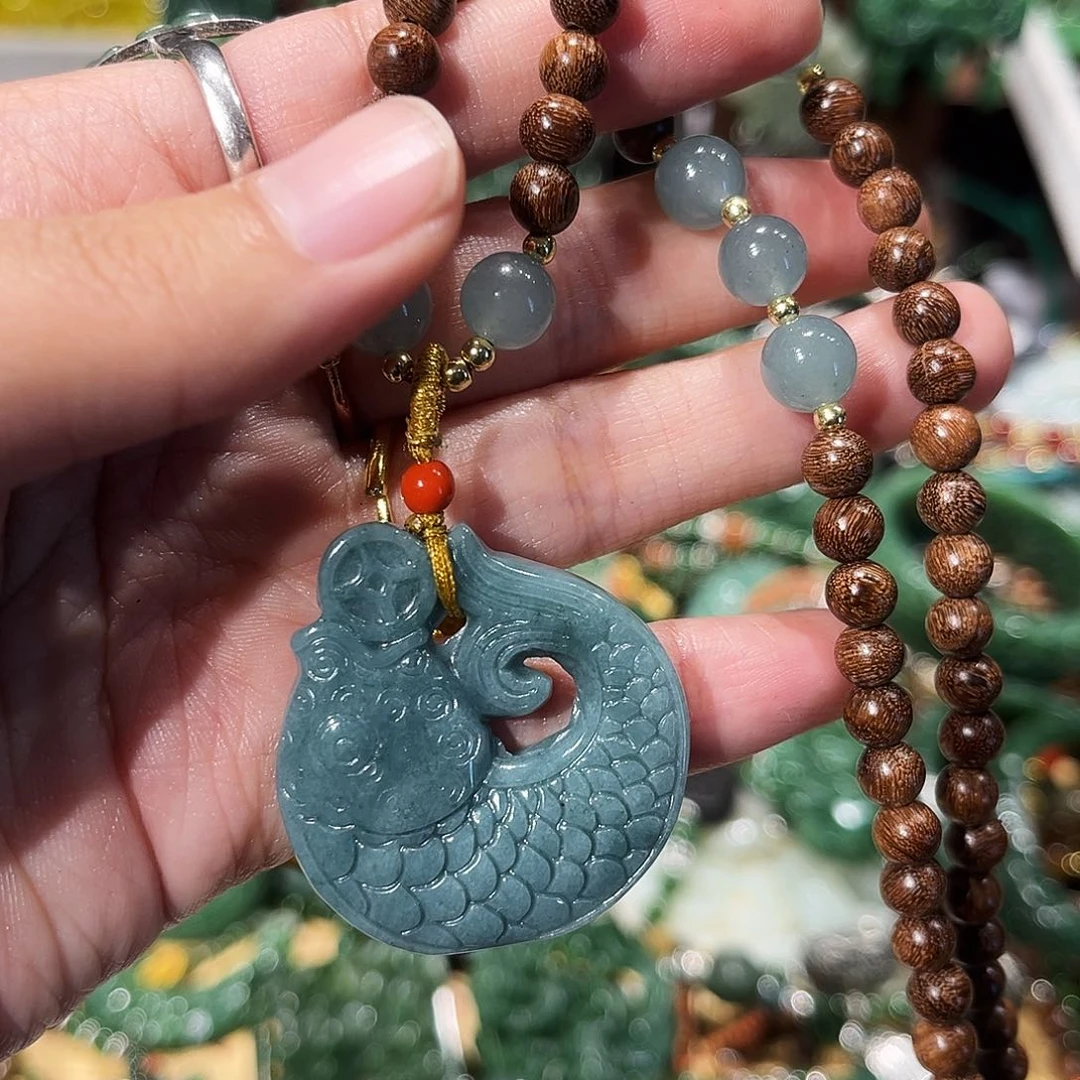 未镶嵌岫玉毛衣链