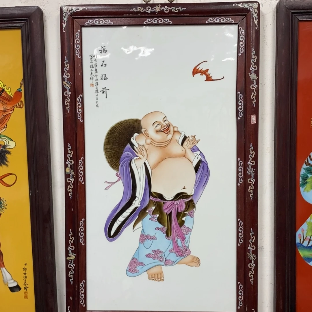 瓷90*52*1景德镇瓷板画柴窑烧制