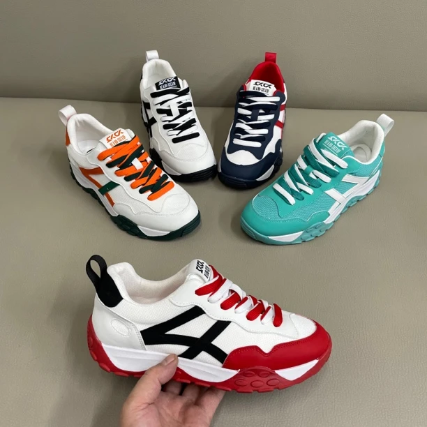 春秋新款男士休闲鞋时尚潮流休闲百搭低帮网面流行男鞋标准码