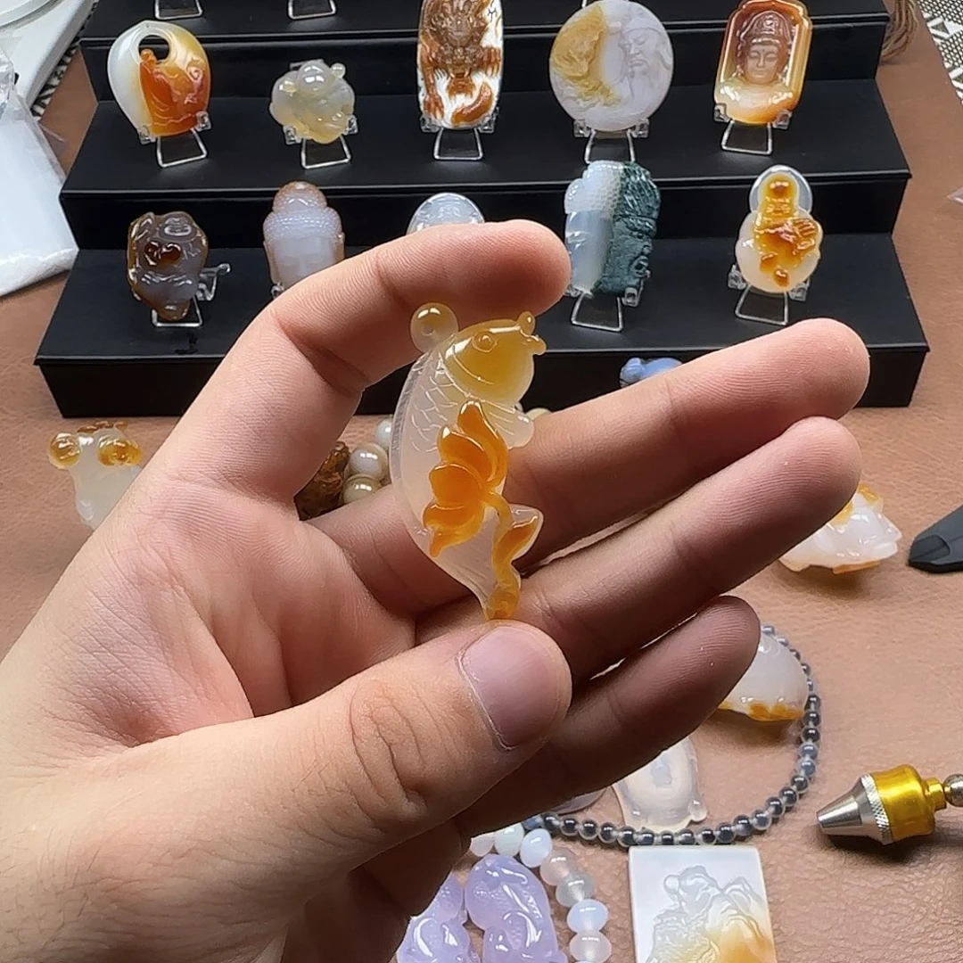 玛瑙/玉髓未镶嵌吊坠(不含链)