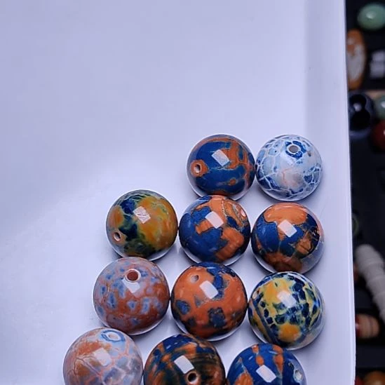 胖***子玛瑙/玉髓颈饰未镶嵌圆珠配饰