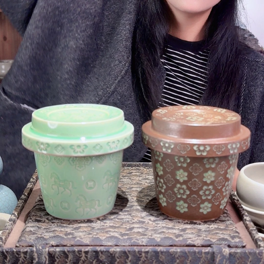 知***了瓷摆件宝相花可乐杯111