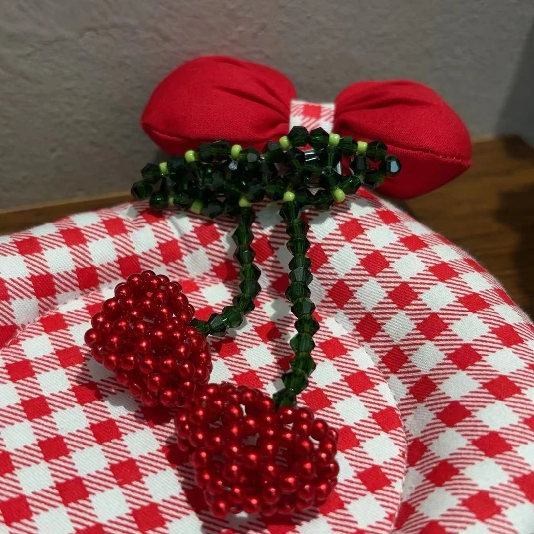 时尚珠珠小樱桃发夹Y352