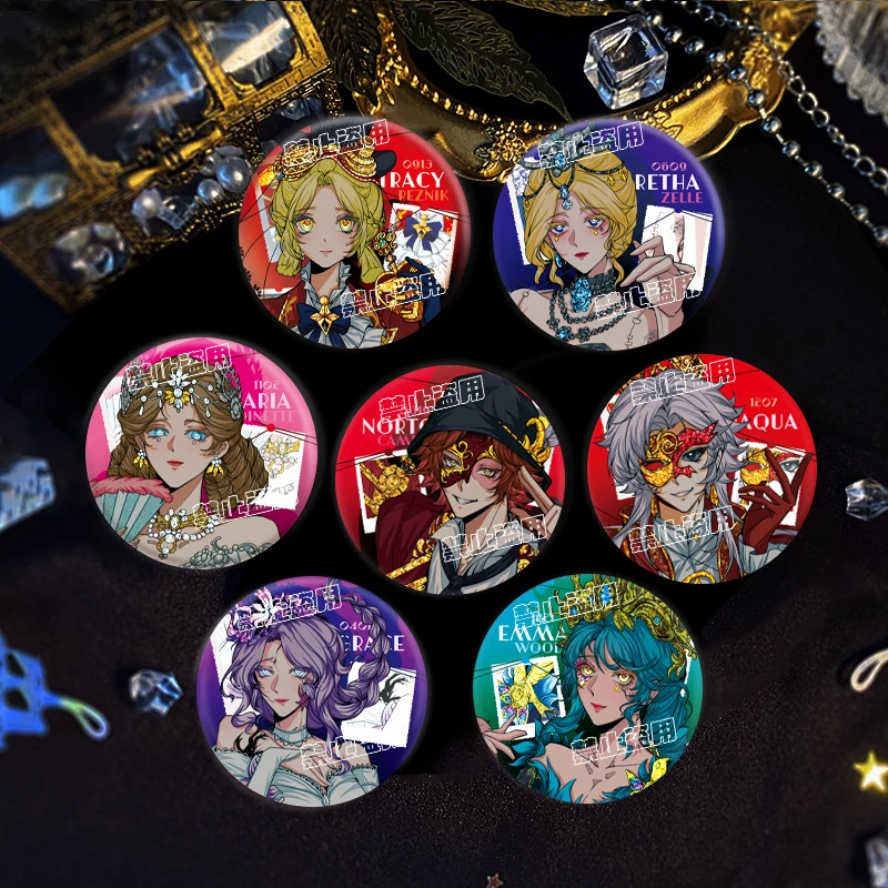 原创同人双闪反光吧唧守夜人渔女红夫人园丁周边徽章谷子