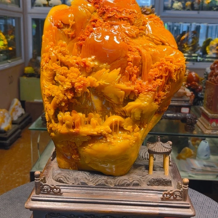 海***啦寿山石寿山石雕刻艺术品