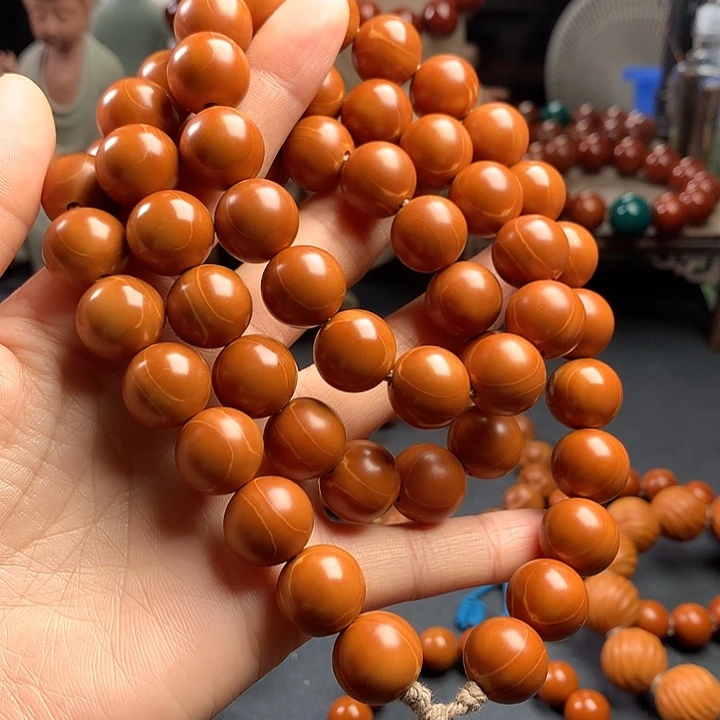 慌***张手串橄榄核1.4水晶核