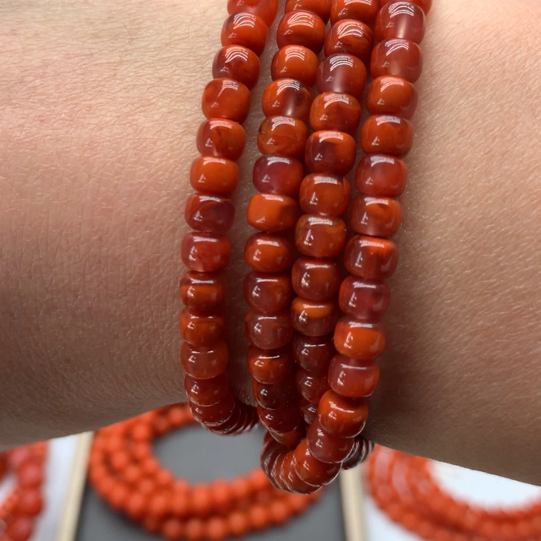 南红玛瑙手链未镶嵌