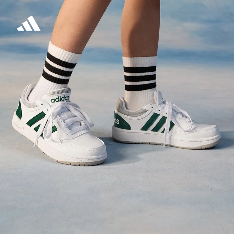 adidas阿迪达斯官方小童休闲篮球风运动板鞋HOOPS 3.0 IG3830