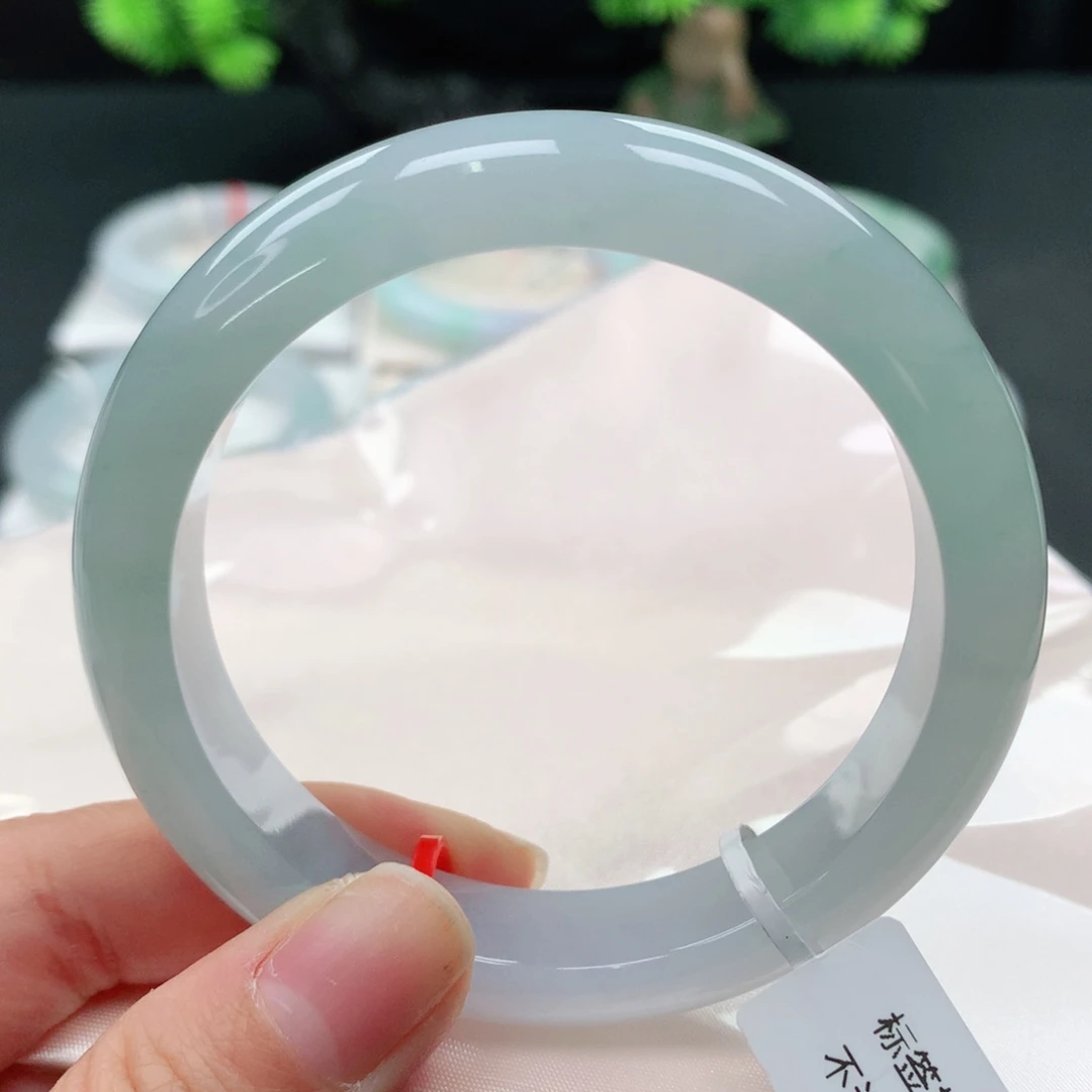 翡翠手镯未镶嵌57冰胶晴底