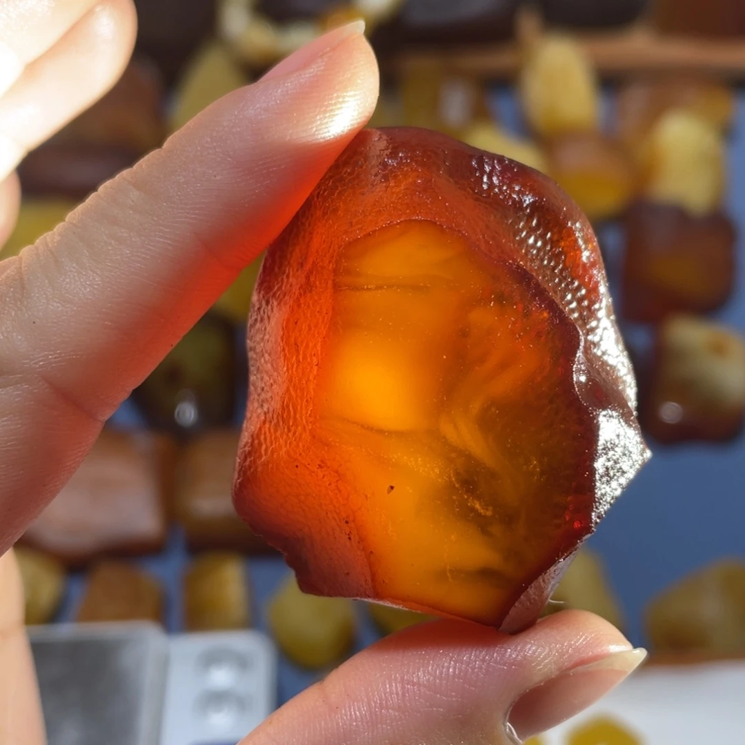 定制蜜蜡未镶嵌意境金沙