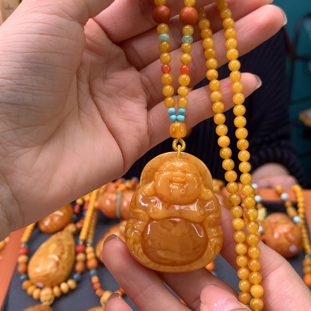 蜜蜡未镶嵌颈饰天然