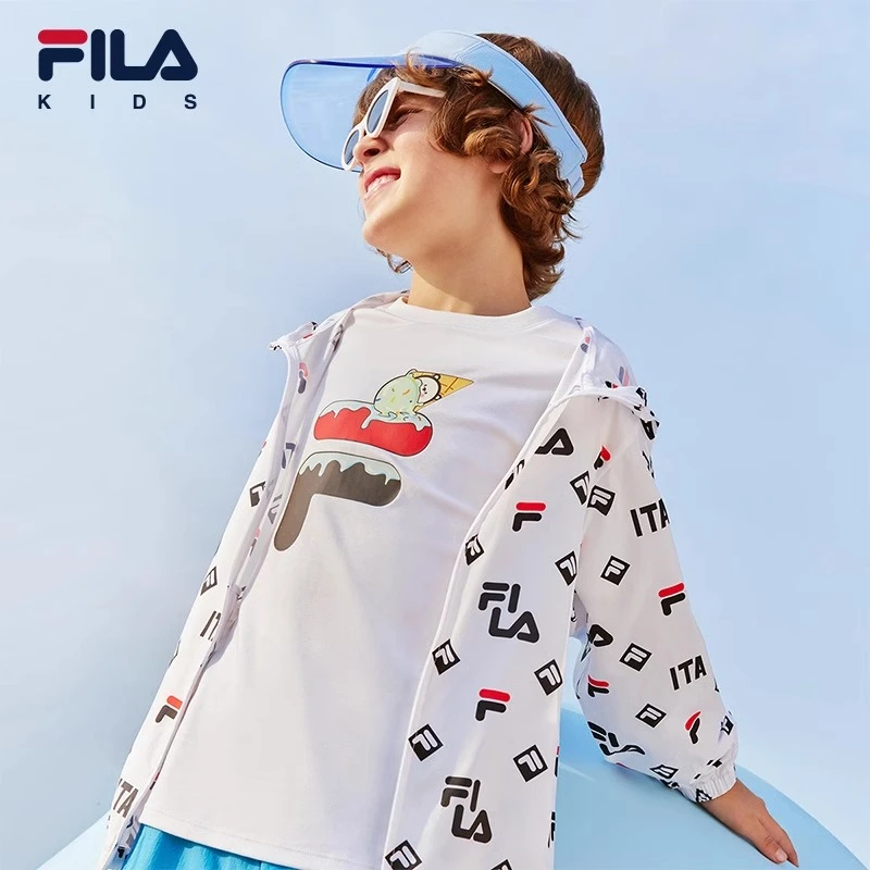 【斐乐儿童】H新中大童春夏户外满印运动休闲舒适防晒服K11B421707