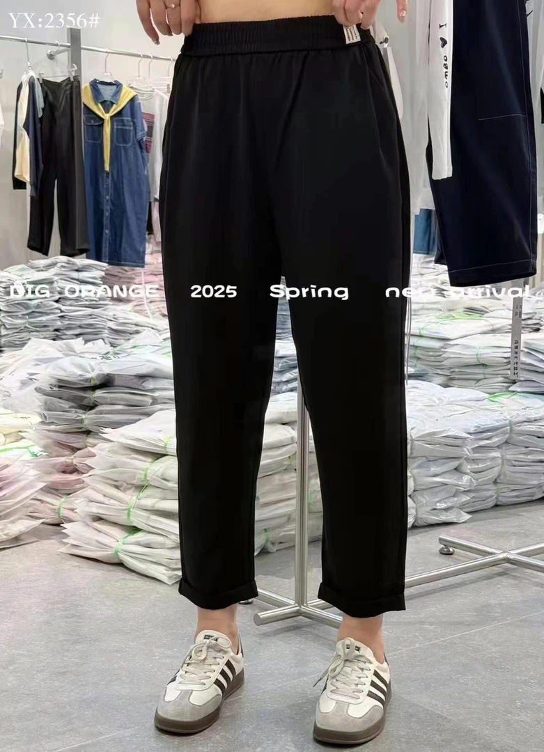 黑色夏季薄款2356显瘦休闲裤春夏长裤