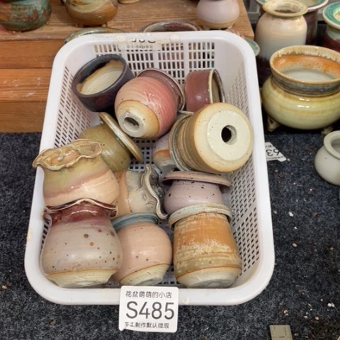 紫砂花盆微瑕485口径3.5左右