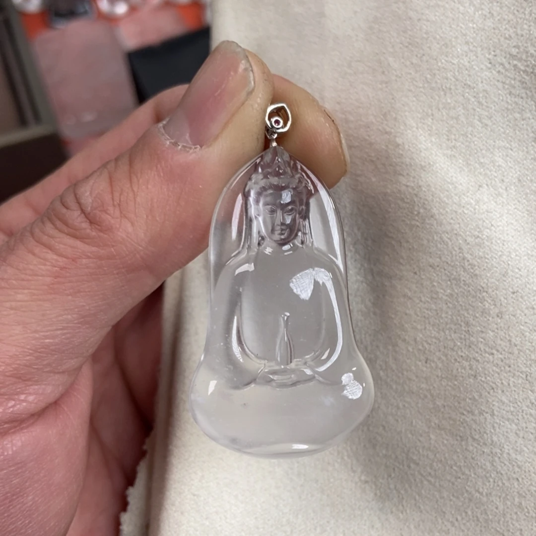 石英质玉银S925镶嵌颈饰