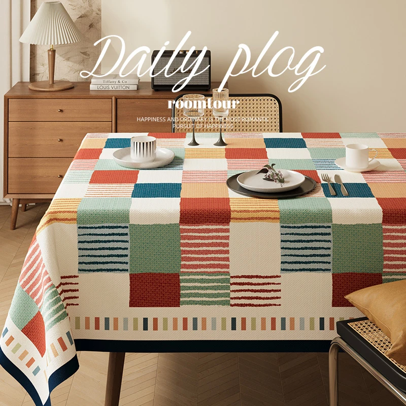 美式复古餐桌布防刮防水免洗桌布2025新款轻奢高级感防水茶几桌布