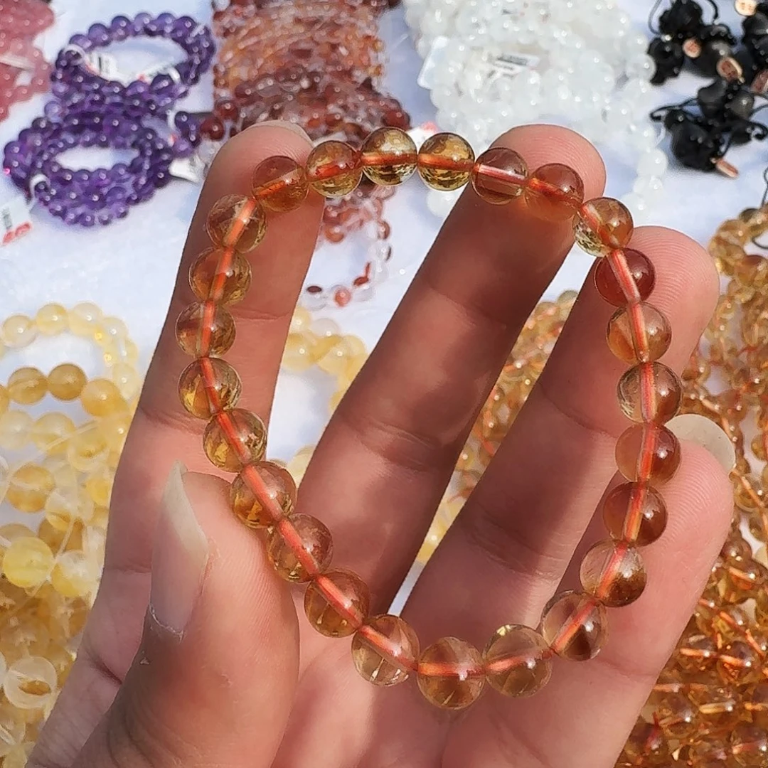 水晶黄水晶手串未镶嵌炸****ᜊ