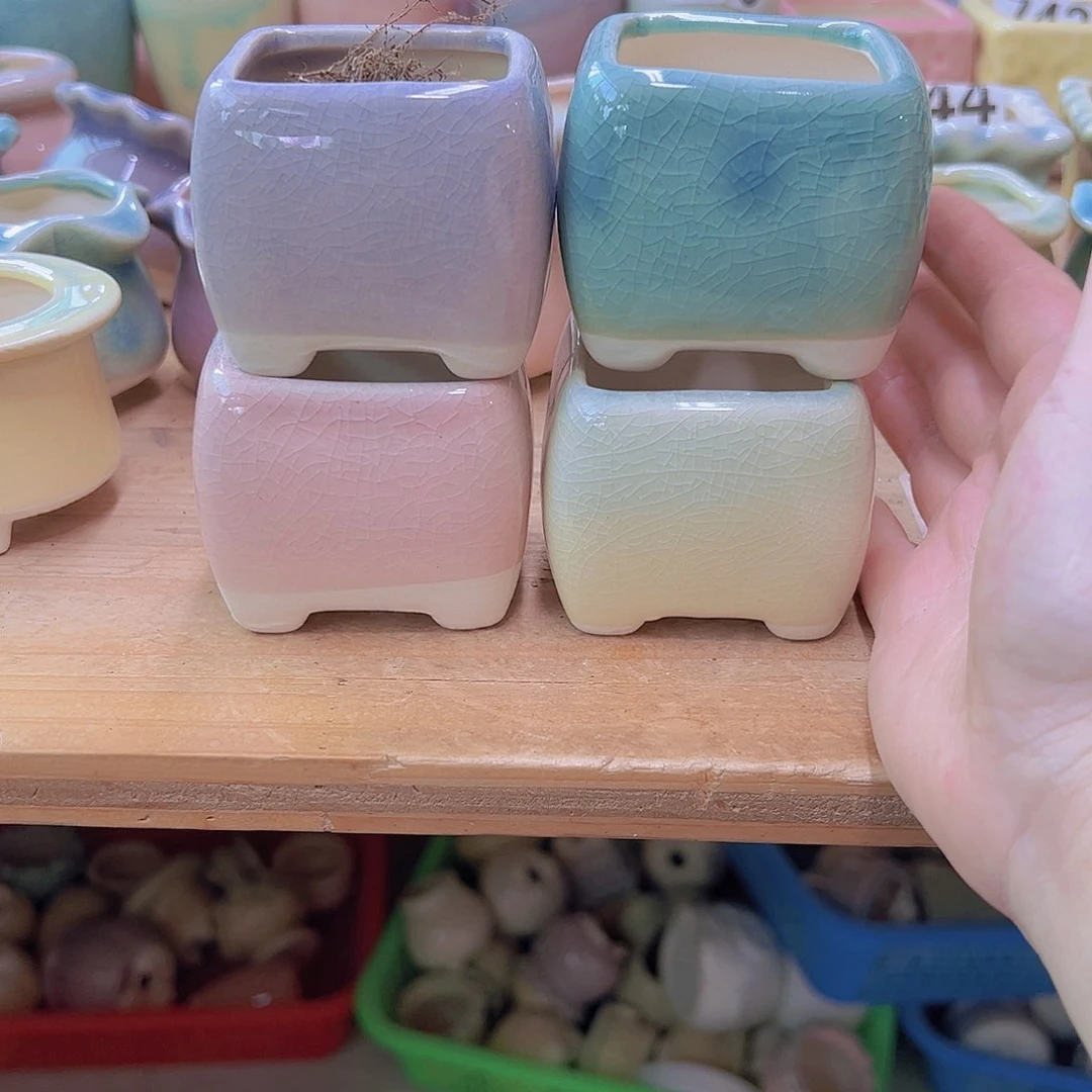 陶瓷花盆当场满12包邮