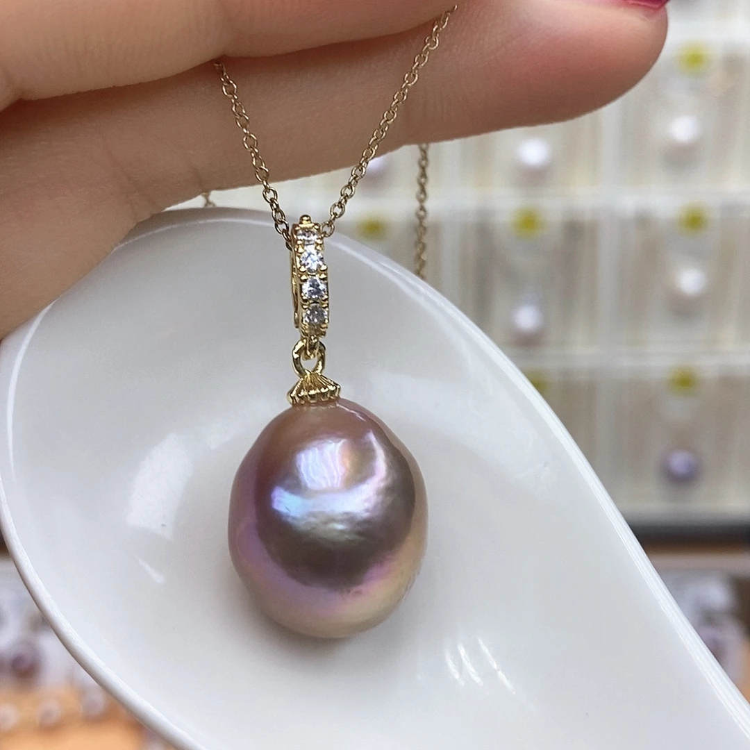 项链合金淡水珍珠
