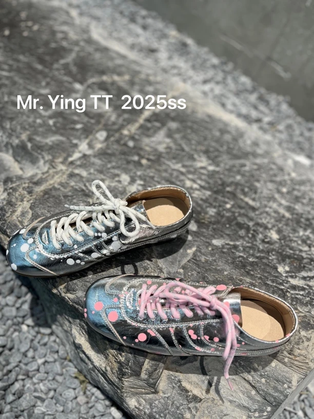 波点常规款包头德训鞋时尚休闲鞋百搭皮鞋系带牛津鞋