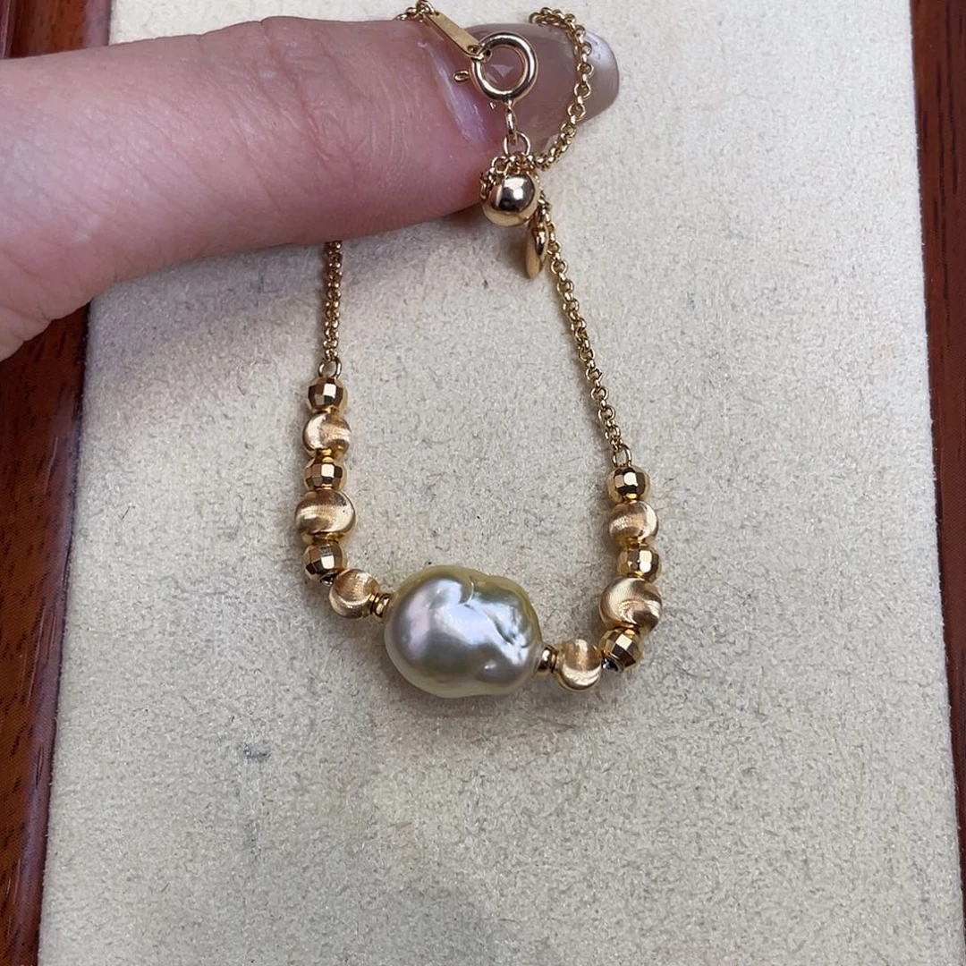 手链银S925镶嵌海水珍珠