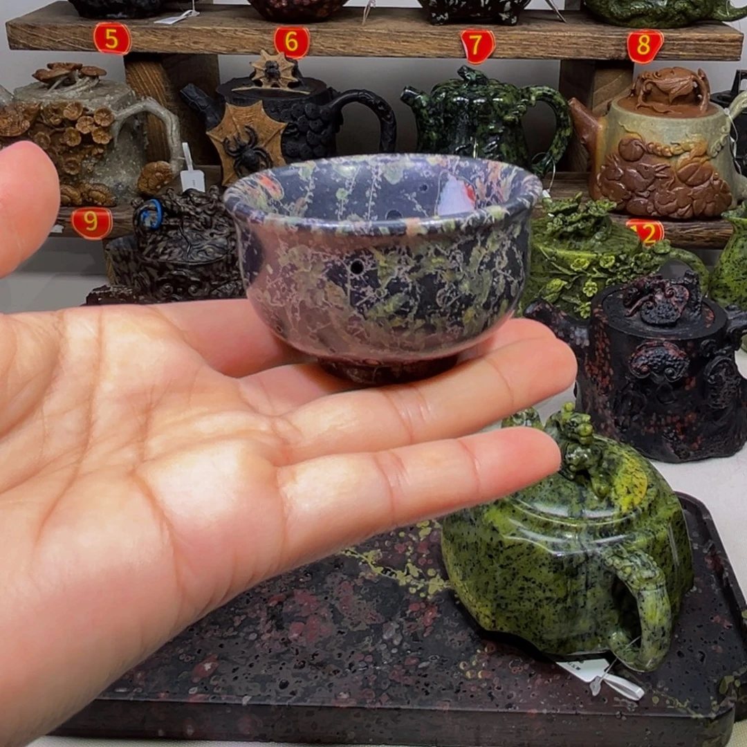 梅花石安山玉茶杯50cc