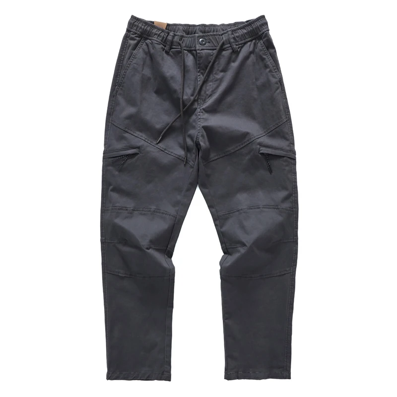 8671 重磅工装直筒裤男士秋冬新款休闲裤咔叽复古水洗弹力长裤子