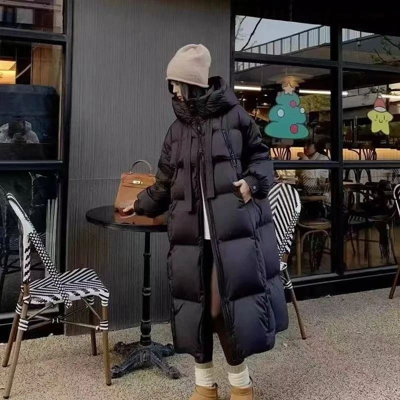 飘带大被子羽绒服时尚百搭韩系风格