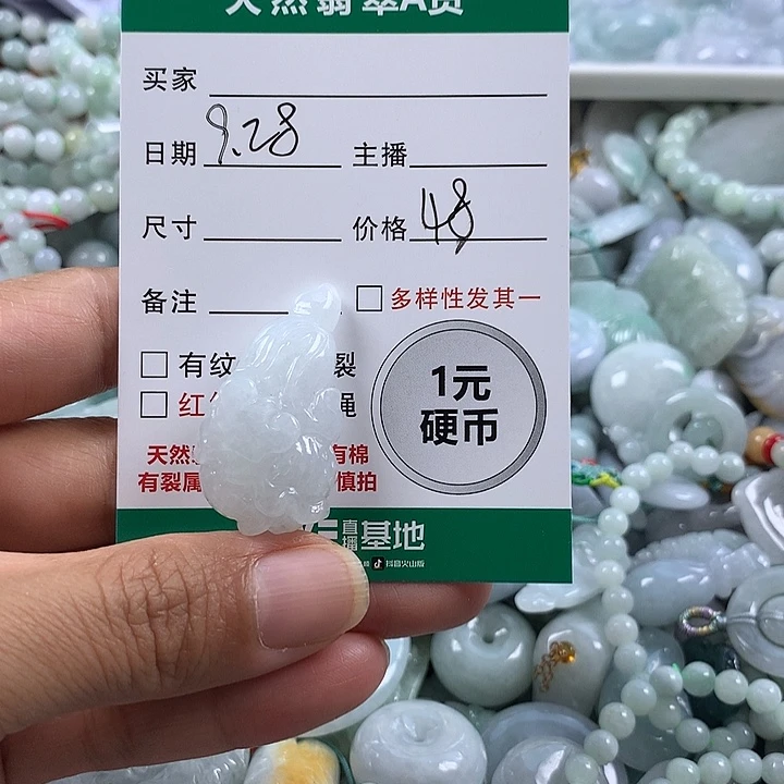 翡翠未镶嵌吊坠(不含链)
