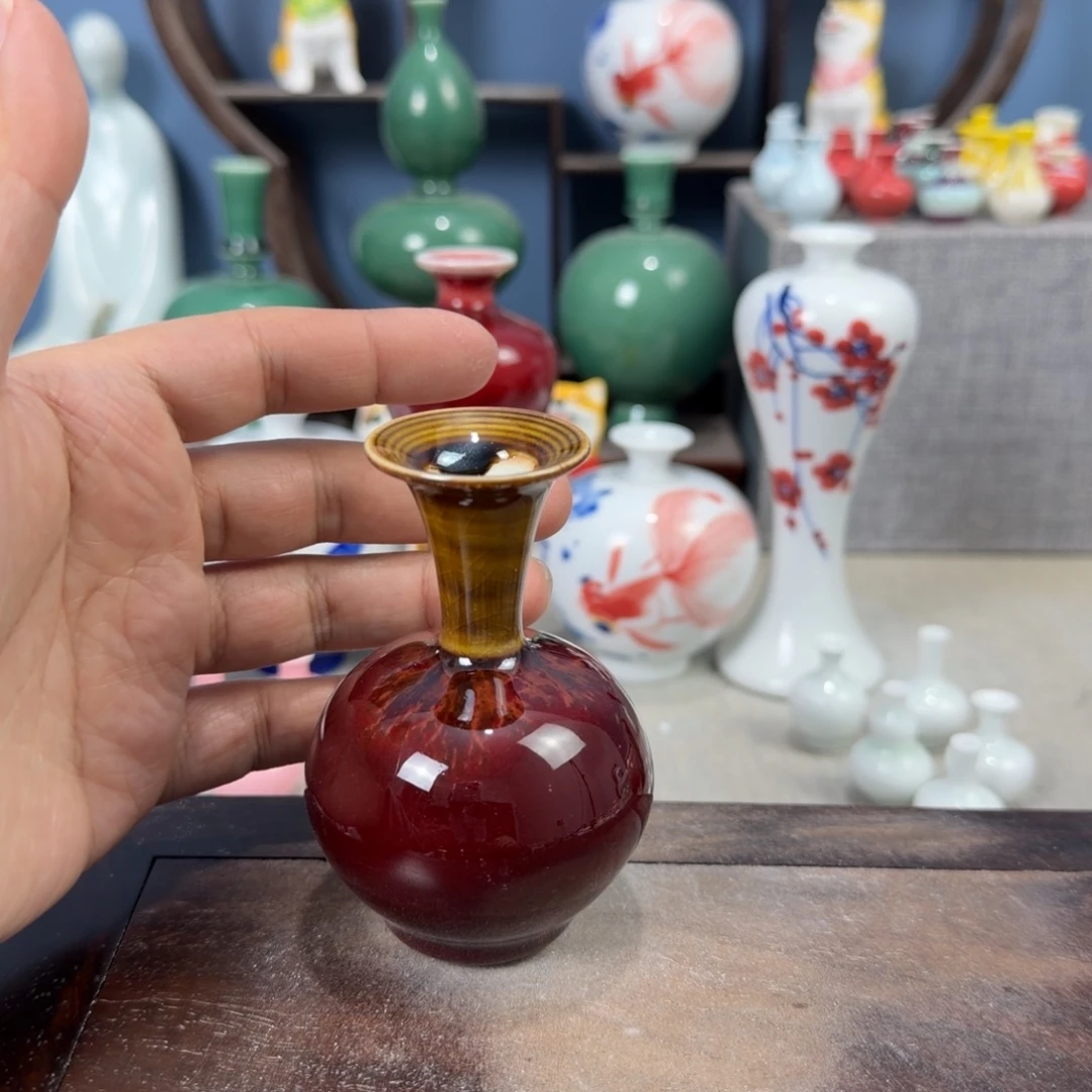 陶瓷手工小花器摆件