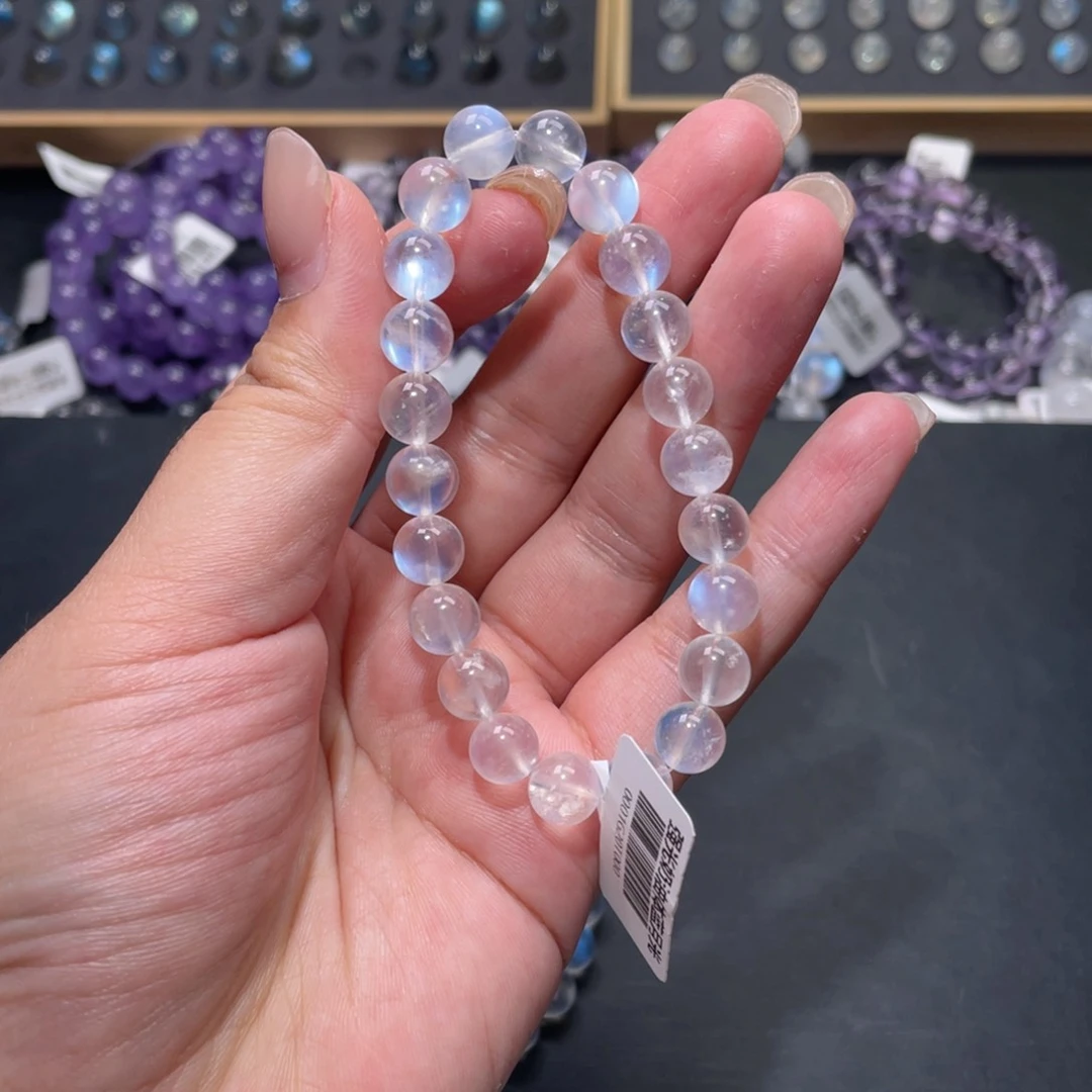 晓***.手链未镶嵌长石蓝月光手链8.6mm