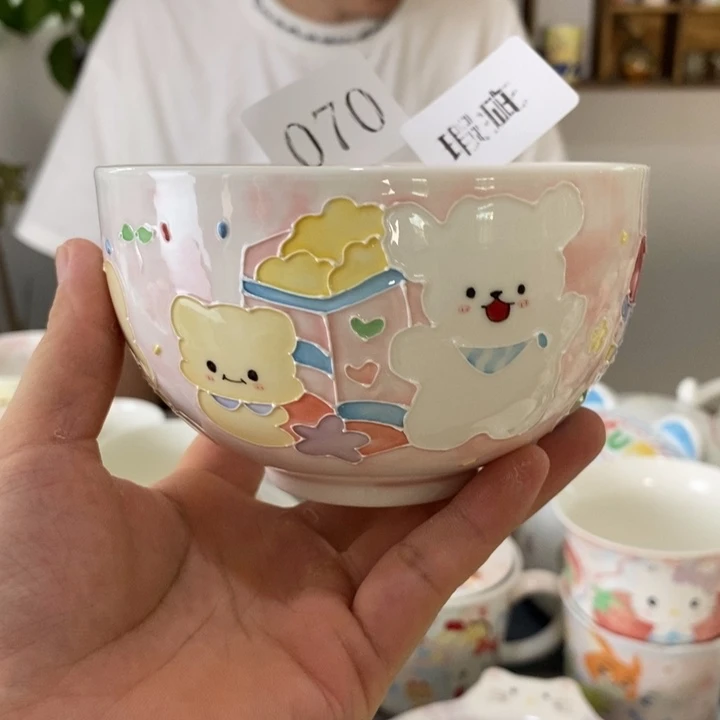 瓷片景德镇釉下彩手绘