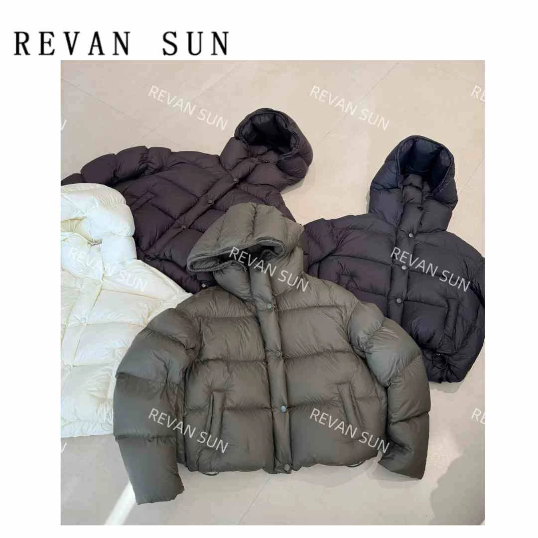 REVAN SUN -大骨架穿搭 大白鹅 连帽四格鹅绒服9668送干洗店清洗