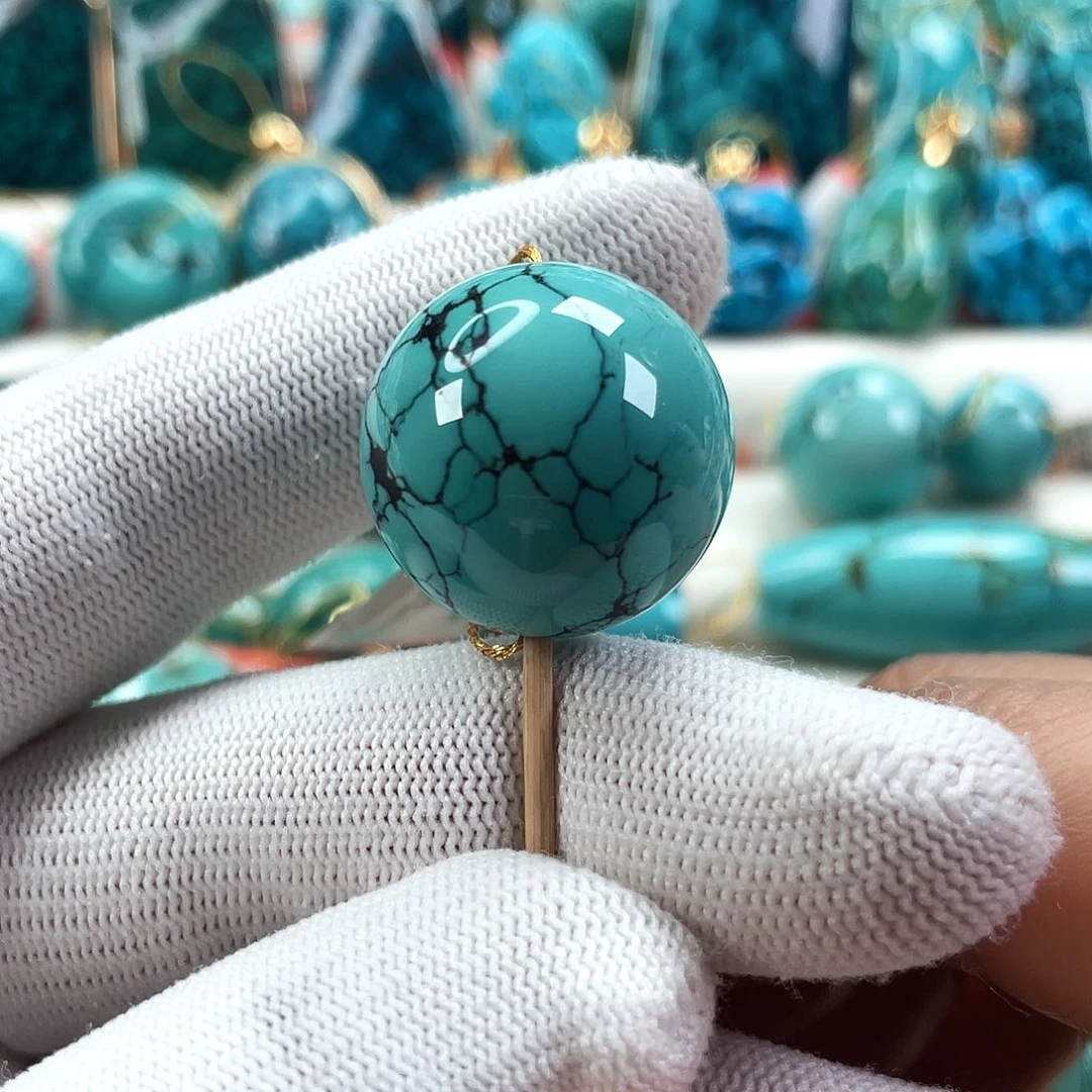 绿松石未镶嵌车挂直径22