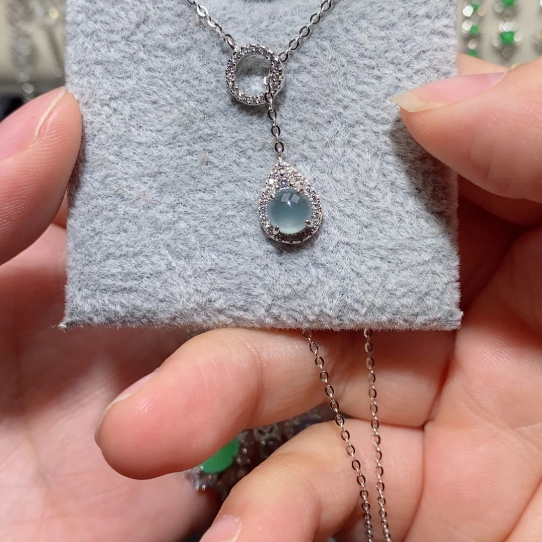 翡翠颈饰银S925镶嵌n ji o