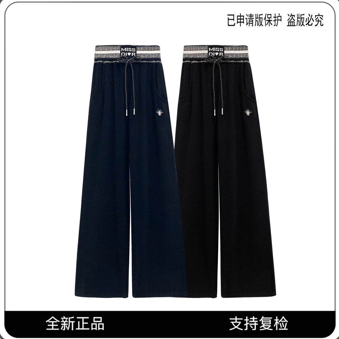 #68315#CSIN轻奢时尚刺绣直筒休闲裤2025秋冬显瘦重工长裤