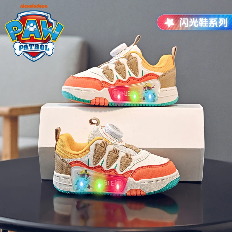 汪汪队正品男童运动鞋3-6岁秋冬季新款儿童户外休闲鞋发光亮灯鞋