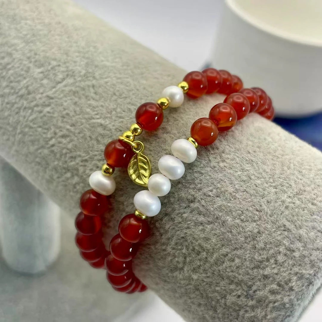 Z14玛瑙手链甜美精美时尚气质百搭轻奢小众手串复古优雅