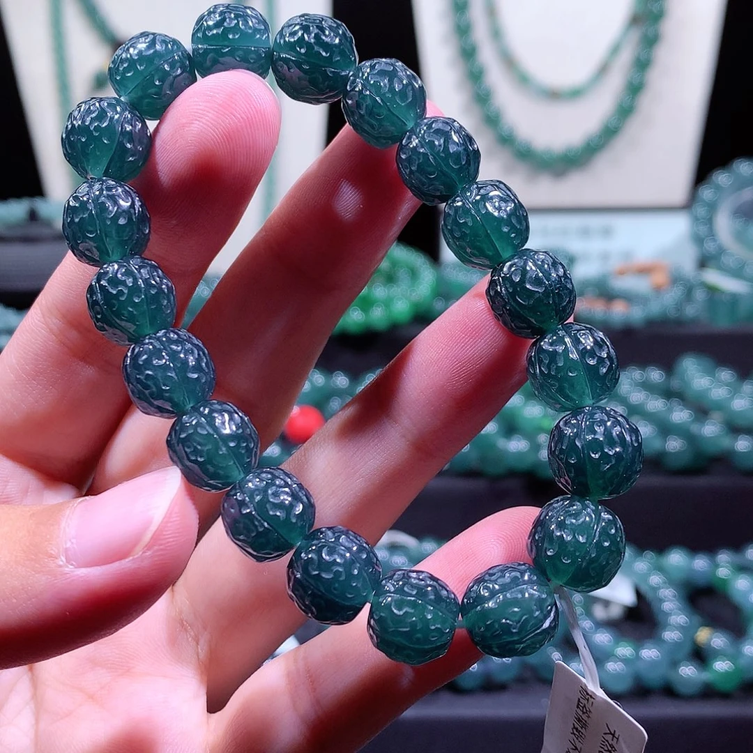 翡翠未镶嵌手链天然a货翡翠手串11+