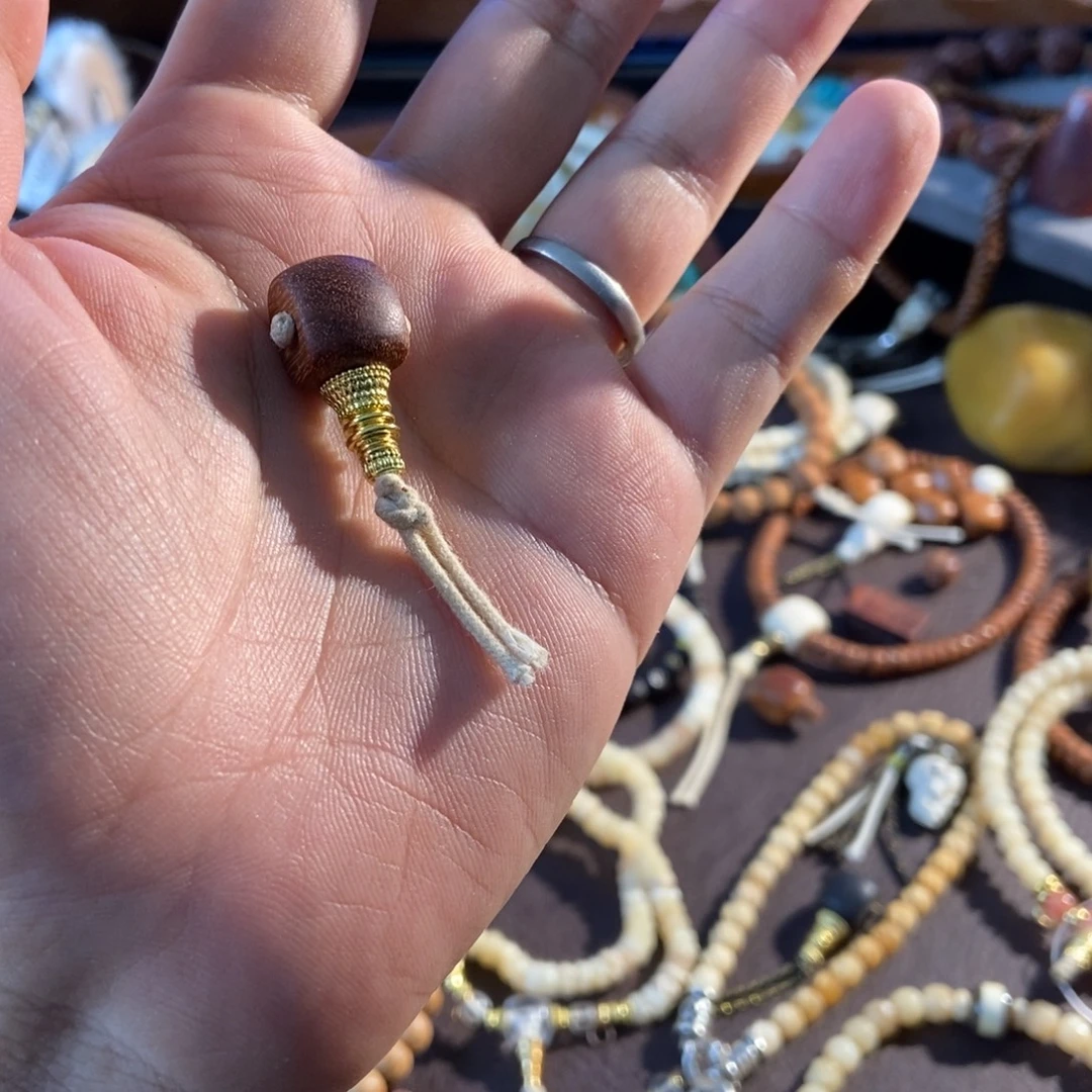 紫金鼠吊坠手工紫檀三通