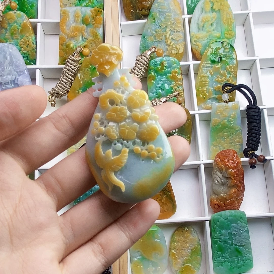 翡翠未镶嵌颈饰天然翡翠