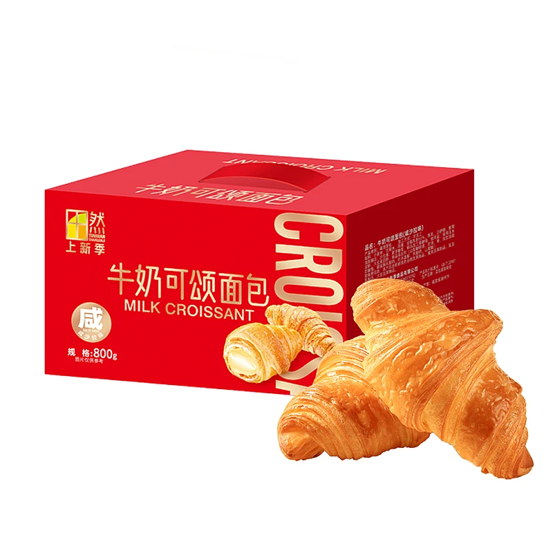 田然上新季牛奶可颂面包独立包装营养早餐休闲糕点食品
