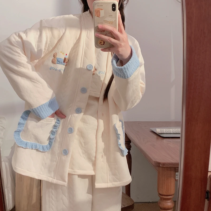 空气棉月子服秋冬产后哺乳睡衣孕妇怀孕期女产妇住院服三件套春秋