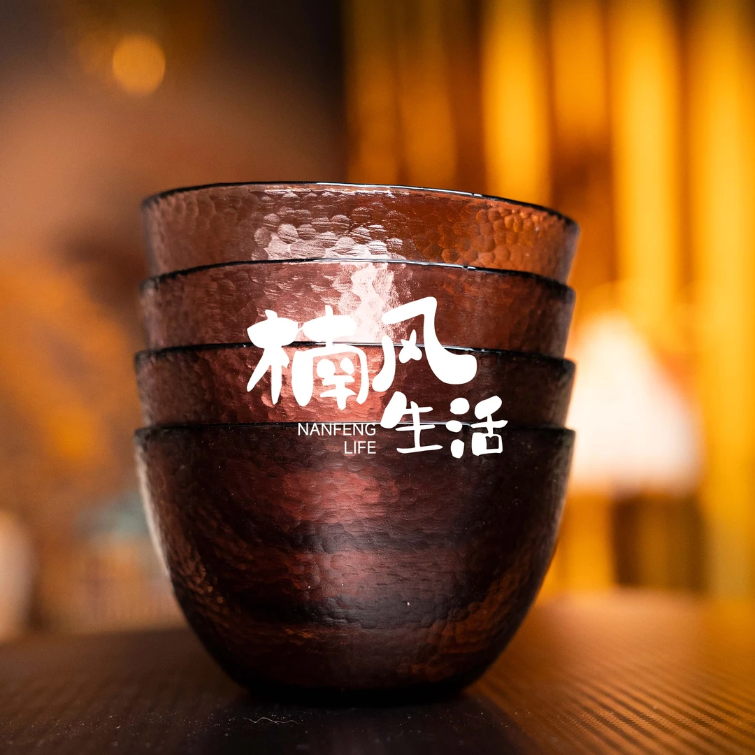 【拍一发四】纯紫彩色玻璃手工锤纹水果沙拉蔬菜碗夏季清凉米饭碗