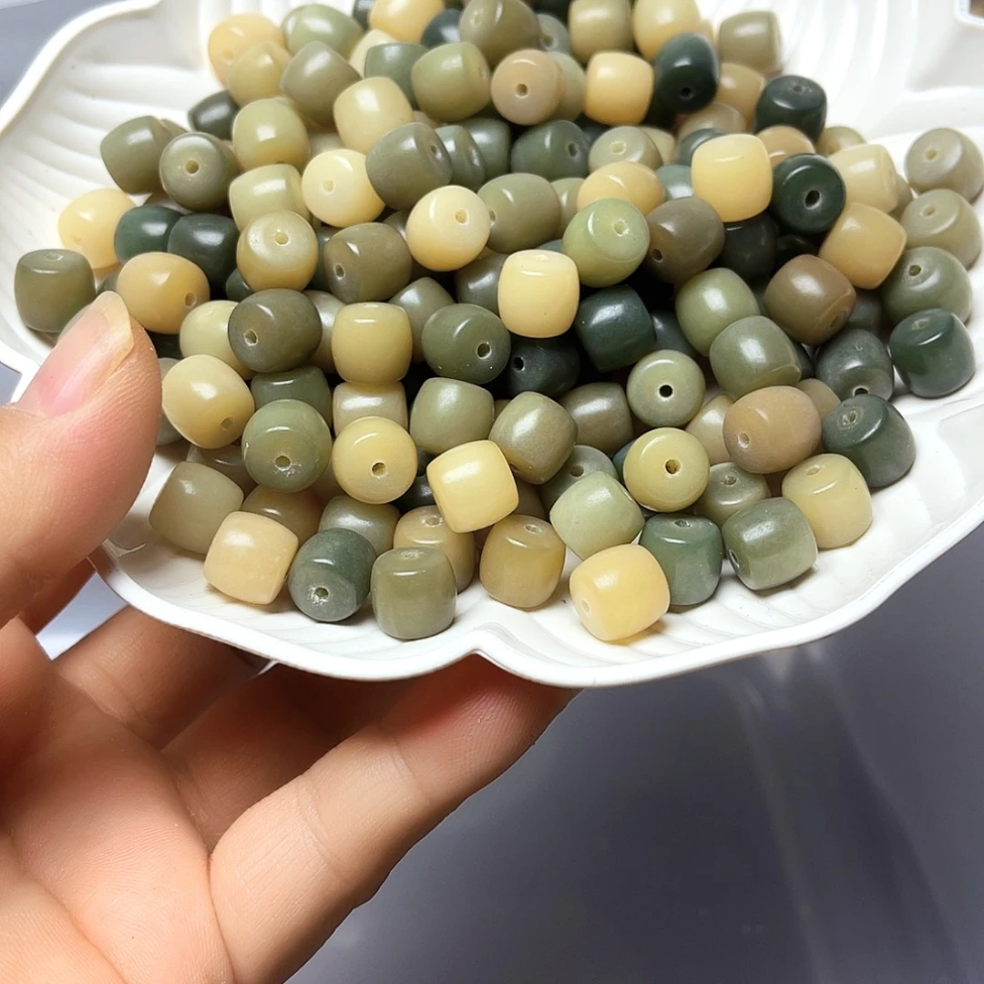 吊坠白玉菩提白玉菩提10瑕疵锅底180颗