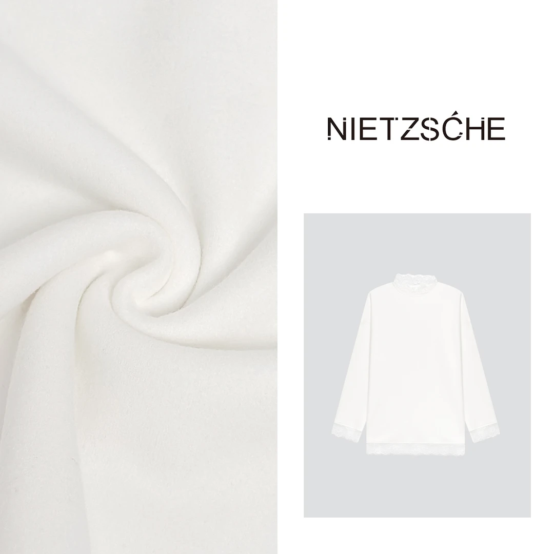 Nietzsche官方直营｜舒芙蕾蕾丝T｜务必冲！！拼接万能百搭T恤 7822